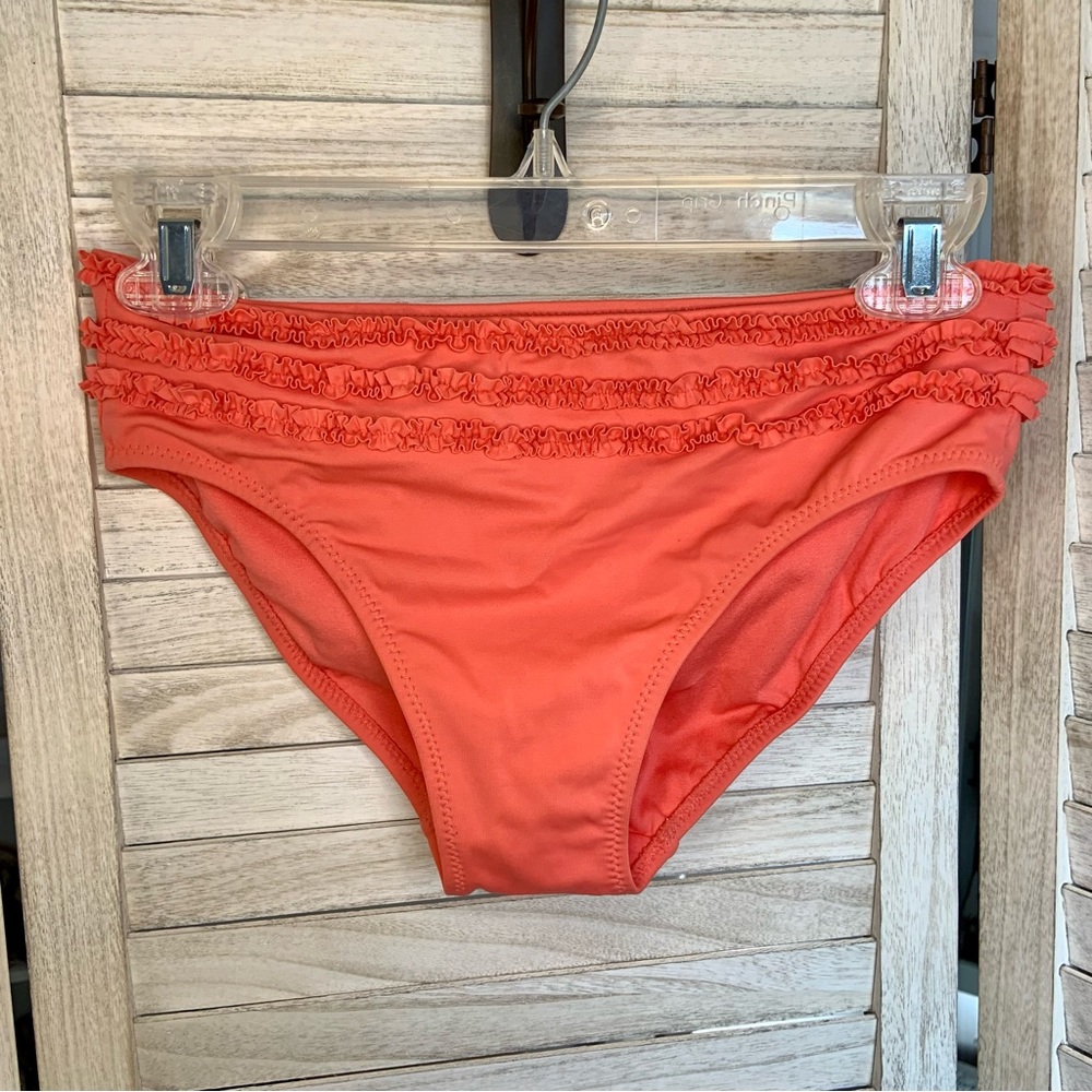 GapKids Girls Guava Pink Frilly Trim Bikini Swimsuit Bottoms New